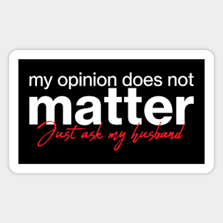 My opinion does not matter. Just ask my husband. Magnet